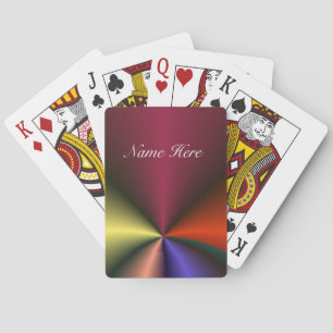 Jeu De Cartes Couleurs vives - Motif de rayons - Personnaliser