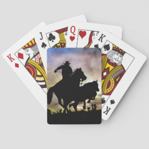 Jeu De Cartes Country Western Cowboy Steer Roping Rodeo
