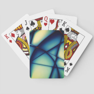 Jeu De Cartes Coupes sans forme relevées, bleu à crème d'avocat