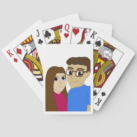 Jeu De Cartes Couple chibi (dos)