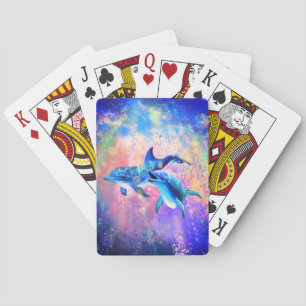Jeu De Cartes Couple Dauphin Jouer aux cartes Bonne Famille