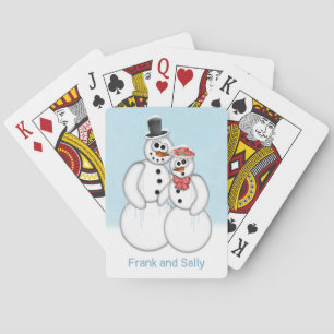 Jeu De Cartes Couples de bonhomme de neige personnalisables