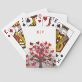 Jeu De Cartes Couples de coeur botanique modernes (dos)