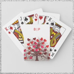 Jeu De Cartes Couples de coeur botanique modernes