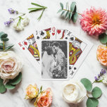 Jeu De Cartes Couples Initiales Monogramme photo rétro<br><div class="desc">customisez avec votre propre photo et vos initiales; gardez ou retirez la bordure comme vous le souhaitez</div>