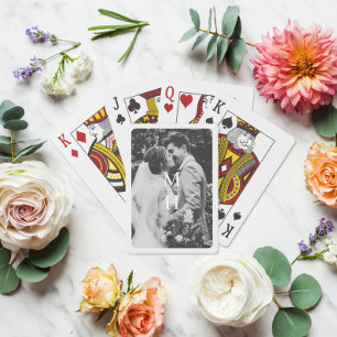 Jeu De Cartes Couples Initiales Monogramme photo rétro