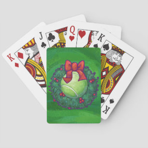 Jeu De Cartes Courbe de Noël de Tennis Ball sur Green