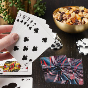Jeu De Cartes Courbes bordeaux polies chevauchant des courbes ro