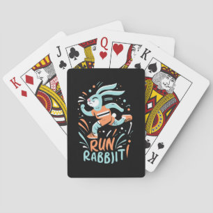 Jeu De Cartes courir lapin marathon coureur lapin mignon