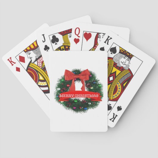Jeu De Cartes Couronne de fête pour Noël Classique (dos)