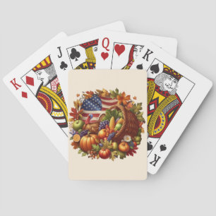 Jeu De Cartes Couronne de Thanksgiving USA/Américain