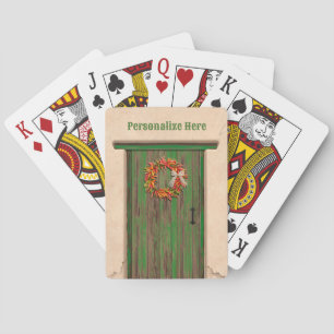 Jeu De Cartes Couronne du sud-ouest du Chili sur une porte en bo