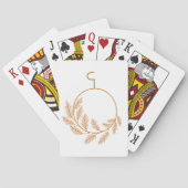 Jeu De Cartes Couronne végétale minimaliste Neutre moderne (dos)