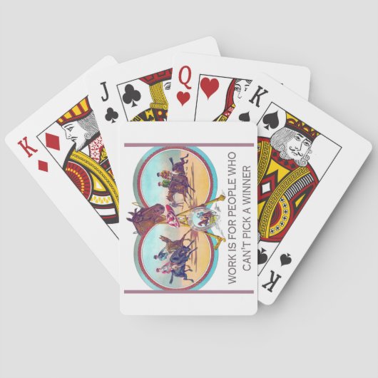 Jeu De Cartes Course de chevaux drôle - le travail est pour les (dos)