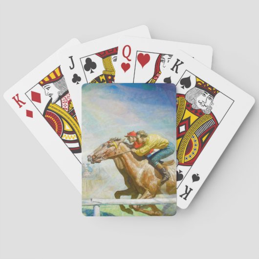 Jeu De Cartes Course de chevaux par Newell Convers Wyeth (dos)