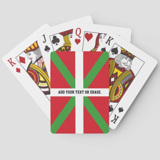 Jeu De Cartes Coutume, drapeau national de pays Basque, ikurriña (dos)