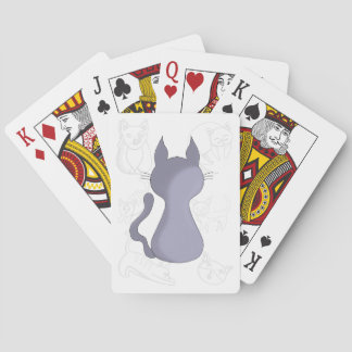 Jeu De Cartes Couvercle arrière de couette de chat timide