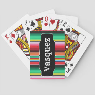 Jeu De Cartes Couverture mexicaine de Serape d'Espagnol fait sur