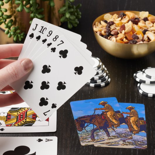Jeu De Cartes Cowboy monté (In Situ)