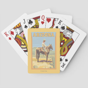 Jeu De Cartes Cowboy (vue de côté) Arizona