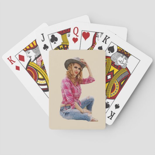 Jeu De Cartes Cowgirl (dos)