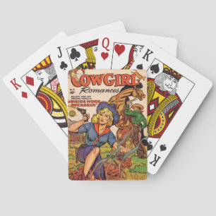 Jeu De Cartes "Cowgirl Romances" Bande-dessinée Livre Jouer Cart