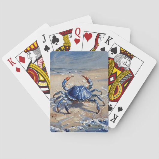 Jeu De Cartes Crabe Bleu sur la Plage (dos)