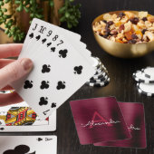Jeu De Cartes Cranberry Bourgogne violet en acier inoxydable (In Situ)