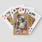 Jeu De Cartes Crâne à sucre Steampunk (dos)