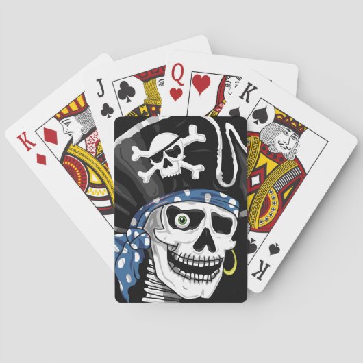 Jeu De Cartes Crâne de pirate aux yeux (dos)