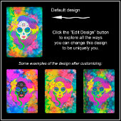 Jeu De Cartes [Crâne de sucre psychédélique] Cravate arc-en-ciel