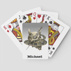 Jeu De Cartes Crâne démon de serpent Python personnalisé