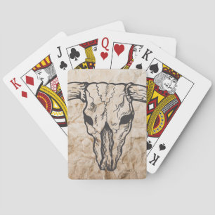 Jeu De Cartes Crâne du Texas Longhorn Taureau