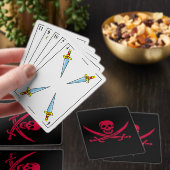 Jeu De Cartes Crâne et épées de Crimson Drapeau pirate de Calico (Insitu)