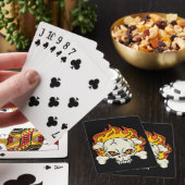 Jeu De Cartes Crâne flamboyant et os croisés (In Situ)