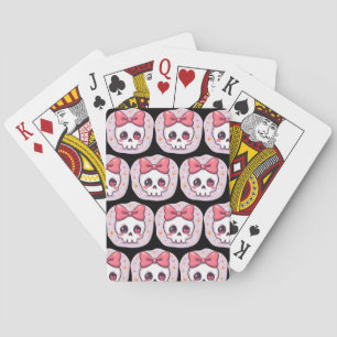 Jeu De Cartes Crâne Goth Pastel Mignon avec Nœud