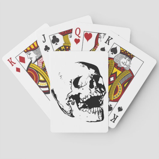 Jeu De Cartes Crâne noir blanc (dos)
