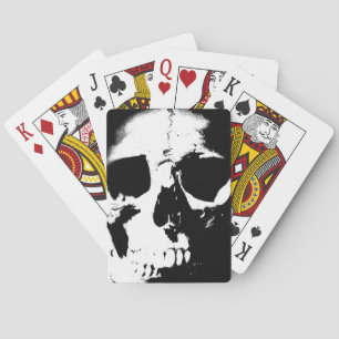 Jeu De Cartes Crâne noir et blanc