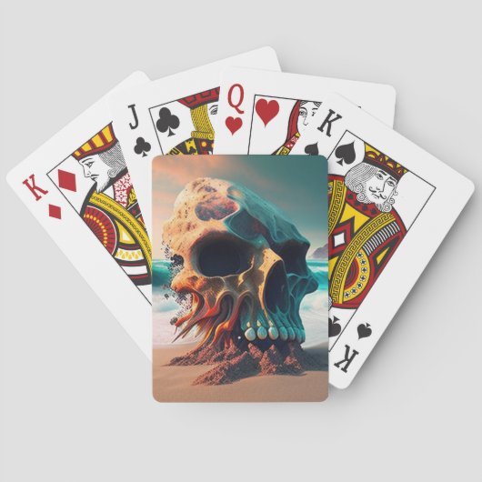 Jeu De Cartes Crâne sur la plage (dos)