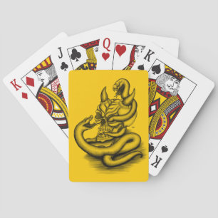 Jeu De Cartes Crâne - Tête diabolique avec serpent