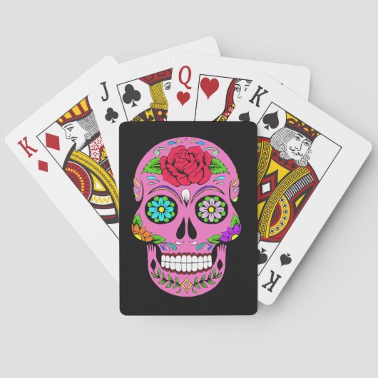 Jeu De Cartes Crânes en sucre (dos)