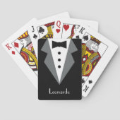 Jeu De Cartes Cravate noire Tuxedo personnalisée (dos)