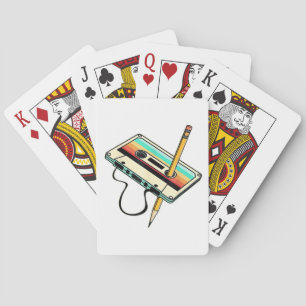 Jeu De Cartes Crayon de bande cassette des années 80 Jetable rét
