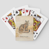 Jeu De Cartes Cream Gold Leopard Animal (dos)