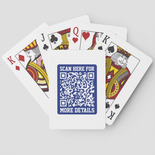 Jeu De Cartes Créer un code QR analysable | Bleu marine (modifia (dos)
