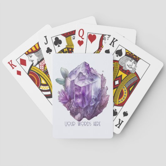 Jeu De Cartes Créez Vos Propres Cristaux D'Améthyste Violet (dos)