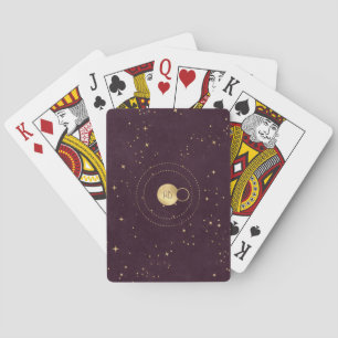 Jeu De Cartes Créez vos propres planètes célestes vin et or