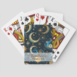 Jeu De Cartes Créez vos propres soleil lune et étoiles bleus et 