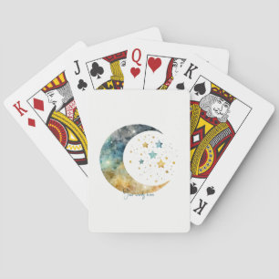 Jeu De Cartes Créez votre propre aquarelle Crescent Moon & Stars