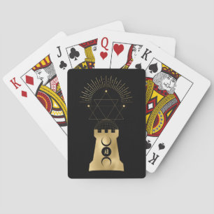 Jeu De Cartes Créez votre propre Arcane d'or Tarot tour Lune